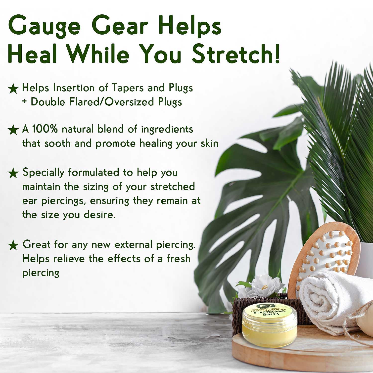 Gauge Gear salve texture closeup; creamy consistency for even application.