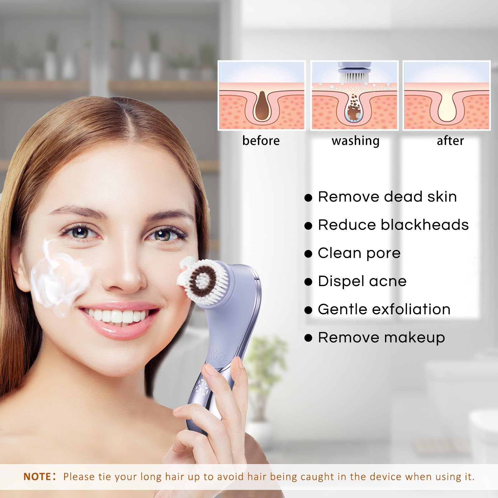 Gaurins soft cleansing head ideal for daily gentle cleansing