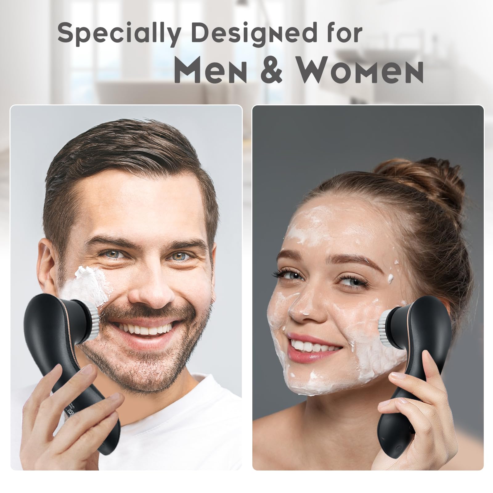 Gaurins spin-cleanser handheld device captures sleek design for deep pore cleansing.