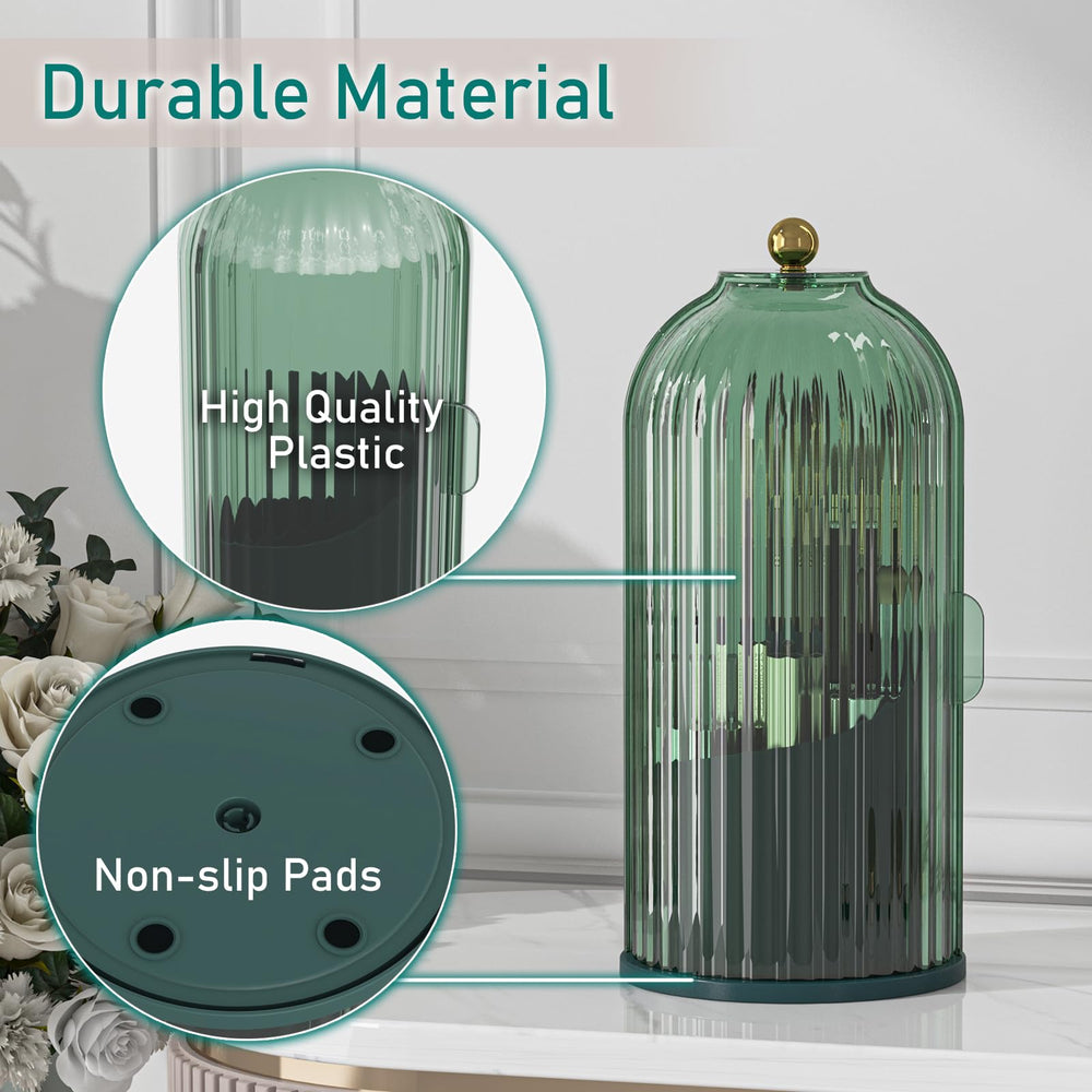 GAXmi makeup brush holder is waterproof and easy to rinse after makeup sessions.