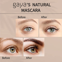 Gaya Cosmetics Vegan Black Mascara lash definition with rich ultrablack pigment.