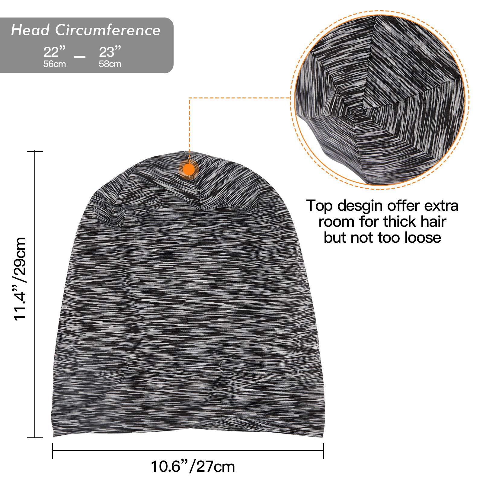 GB Selected model wearing satin-lined bonnet for overnight protection