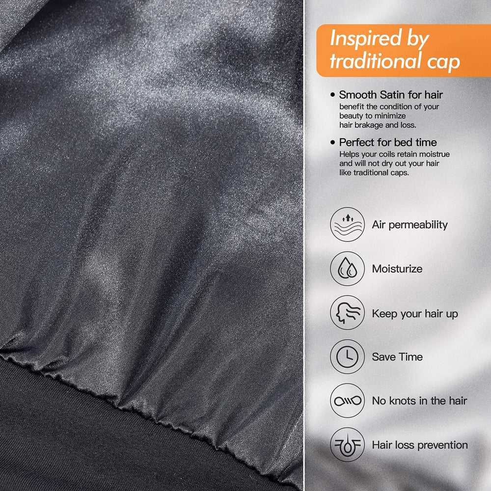 GB Selected satin lining close-up highlighting smooth texture reduces hair friction