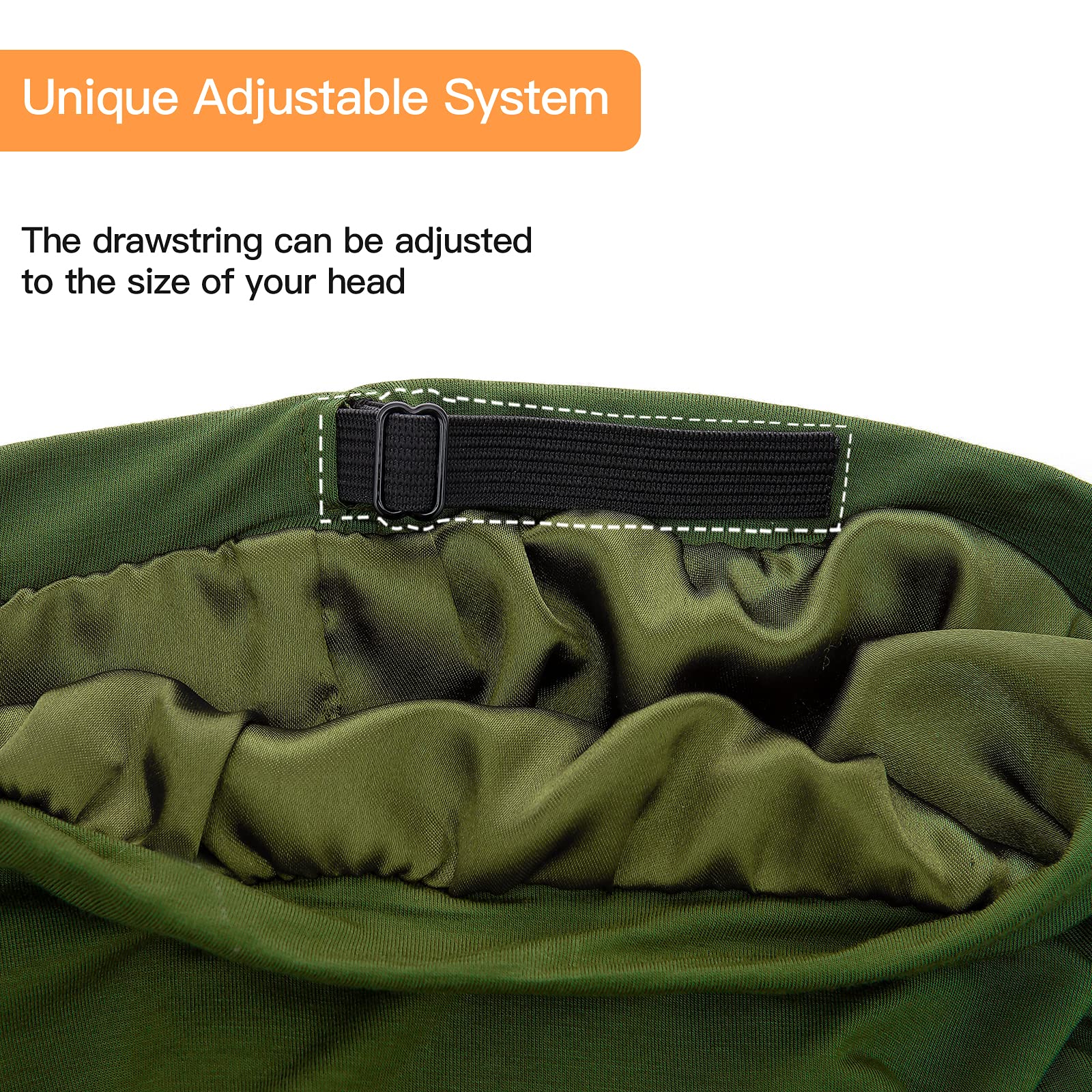 GB Selected satin lining detail illustrating gentle hair protection against friction.