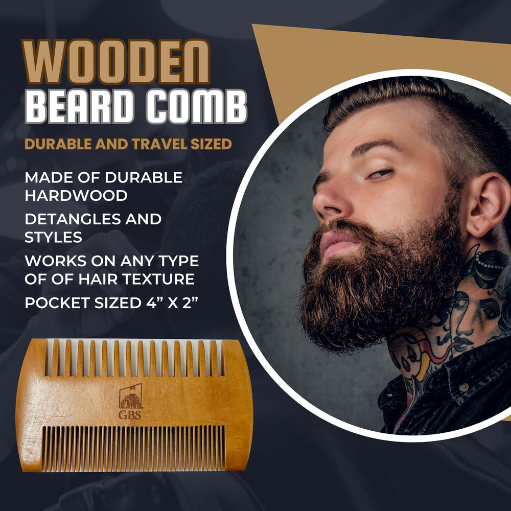 G.B.S GENTS coarse-teeth detail for detangling and shaping beard