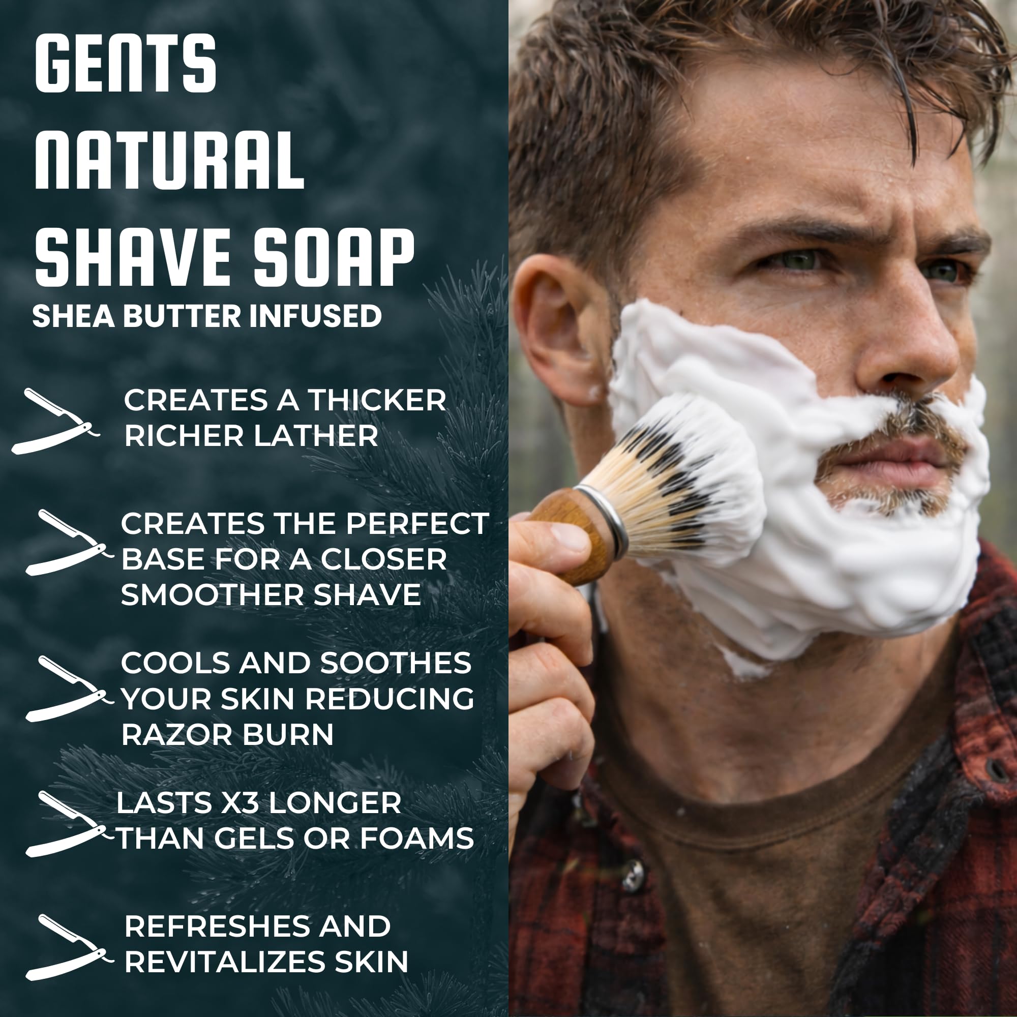 G.B.S GENTS jabon natural cedro pino