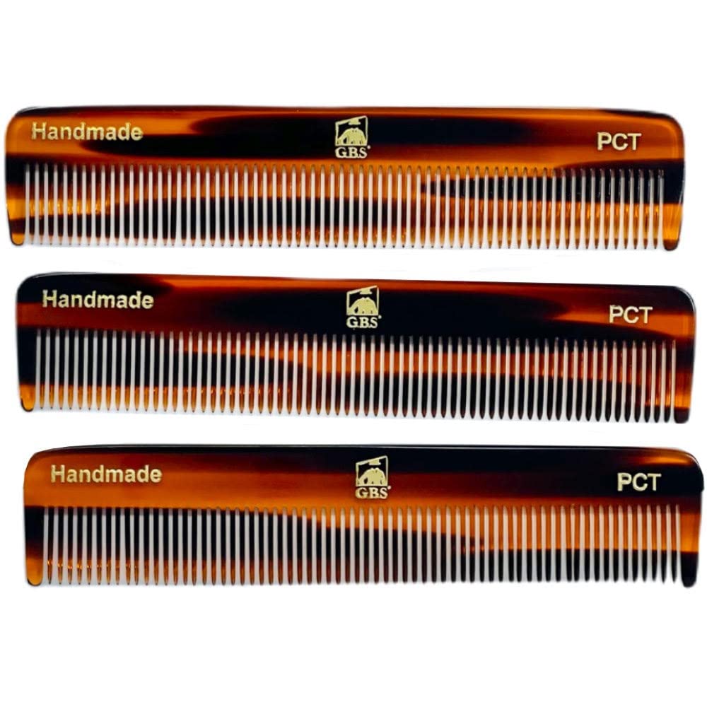G.B.S GENTS PCT 5-Inch fine-tooth comb with tortoise-shell finish for precise grooming on the go.