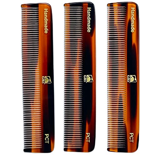 G.B.S GENTS PCT handmade cellulose acetate comb highlighting craftsmanship and anti-static durability.
