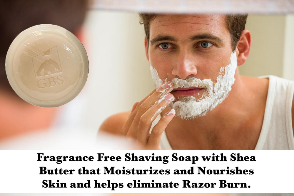 G.B.S GENTS shaving soap bar 3oz close-up for long-lasting shave