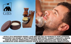 G.B.S GENTS wooden stand with mahogany finish supports brushes while keeping dry and organized.