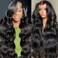 GBUN 13x6 lace-front wig front-view with natural parting and body-wave texture
