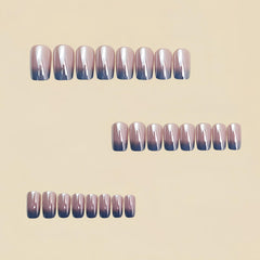 GCSQW nail-kit includes 24 nails, glue tabs, file and cuticle stick for easy DIY.