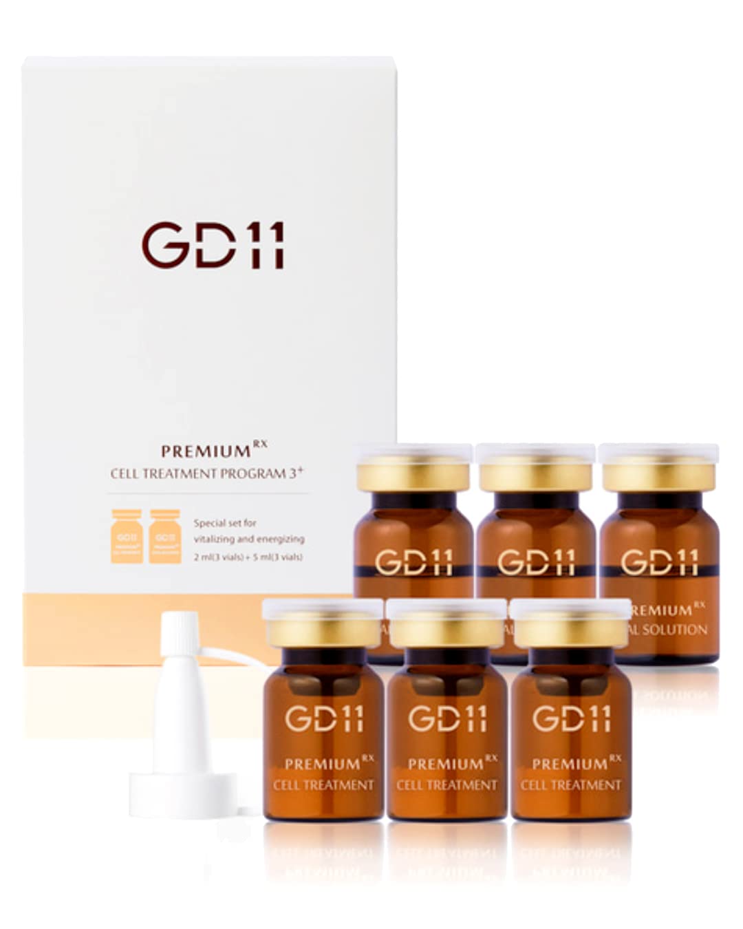 GD11 Premium Cell Treatment packaging front view for premium at-home skincare.