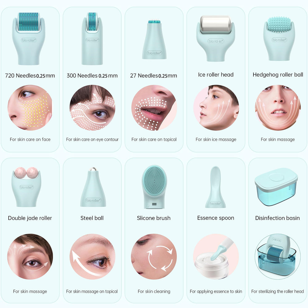 Gdbanlimi derma roller heads array for versatile at-home routines.
