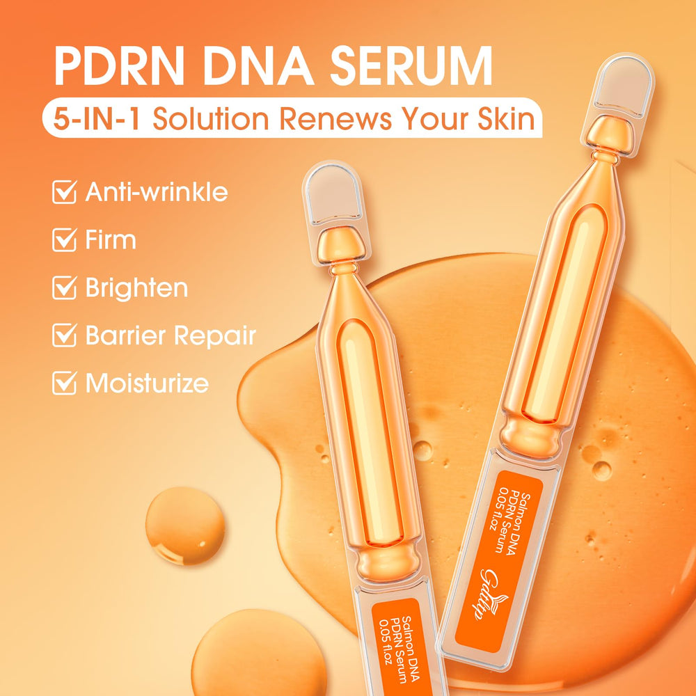 GDTLTP Salmon DNA Serum bottle closeup highlighting lightweight absorption.