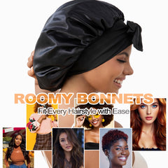 GDTOGRT satin sleep bonnet reversible design displaying two stylish looks