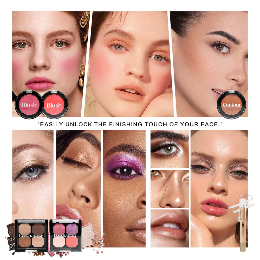 GDWDGJ compact mirror and brushes for easy, on-the-go touch-ups