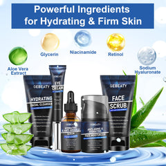 GEBEATY serum bottle highlights firming benefits with retinol and hyaluronic acid.