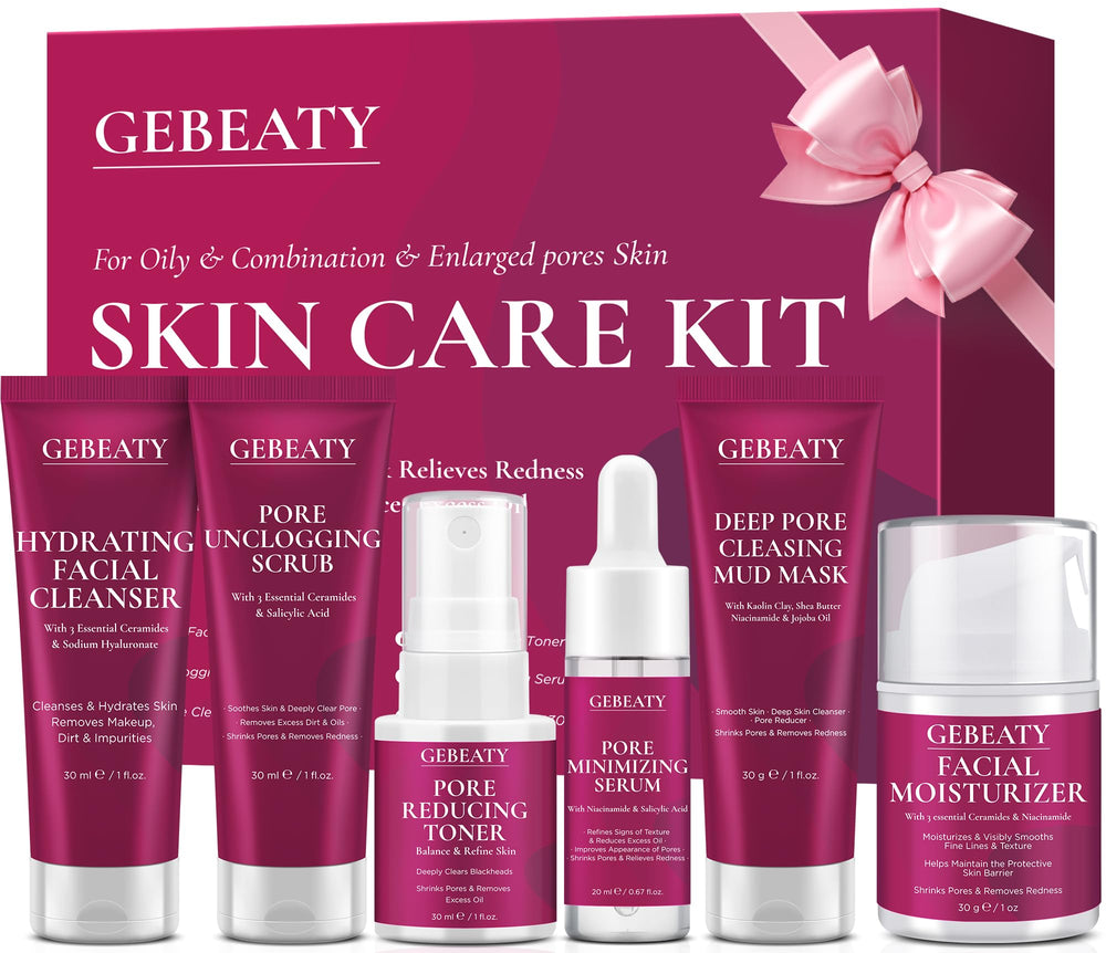 GEBEATY water-based cleanser pump bottle for gentle cleansing and shine control.