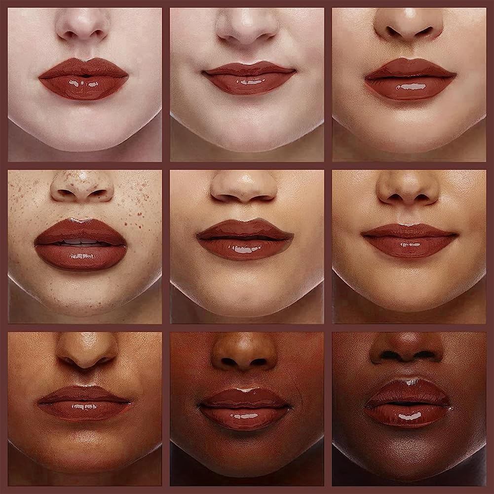 GECOMO Lip Glow Oil applying close-up with smooth non-sticky finish.