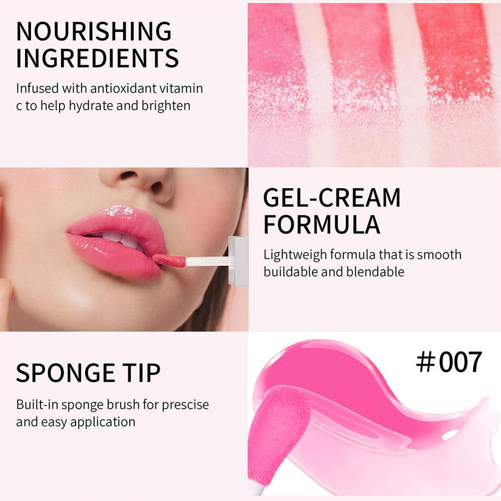GECOMO long-lasting moisturizing lip glow oil leaves lips soft.