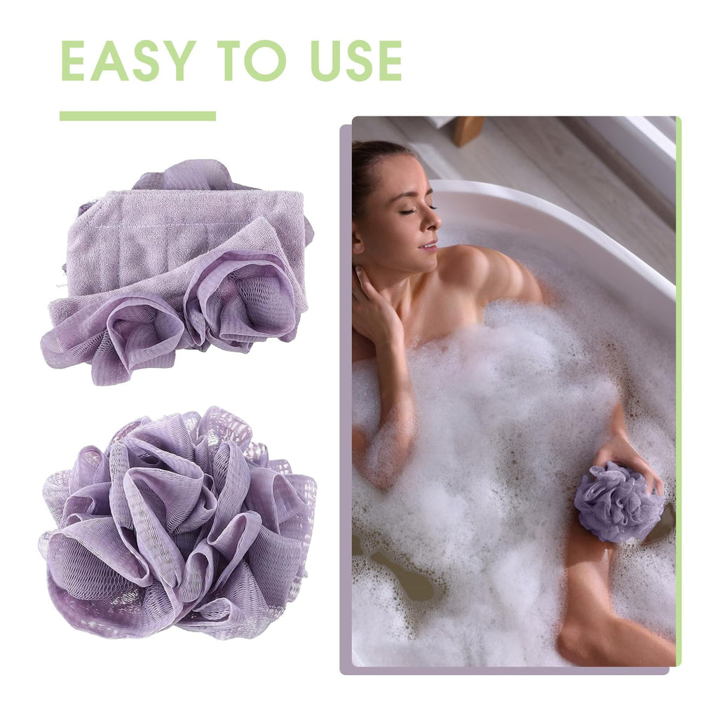 GEDEUBAN loofah with reinforced stitching for long-lasting use.