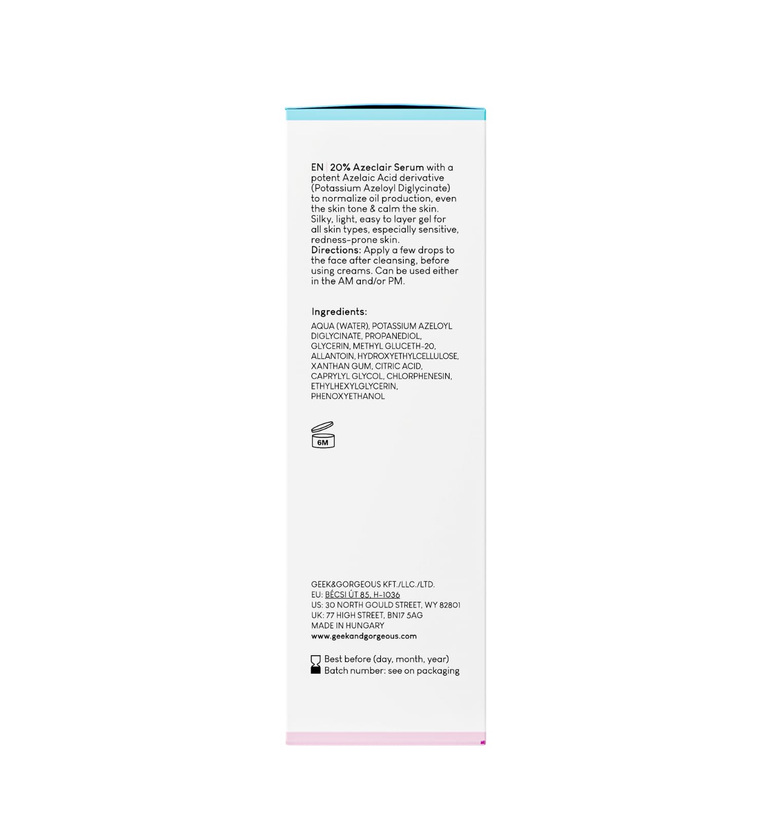 Geek & Gorgeous aPAD on skin during application shows even coverage.