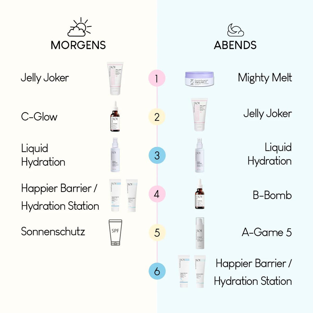Geek & Gorgeous aPAD night-routine image suggesting redness calming ritual.