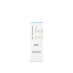 Geek & Gorgeous aPAD serum dropper in action for gentle, even application.
