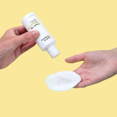 Geek & Gorgeous Cheer Up bottle pour demonstrates an easy skincare routine.