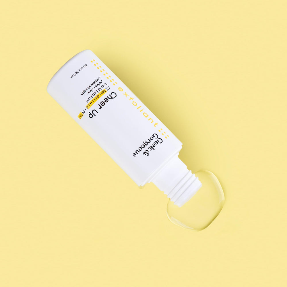 Geek & Gorgeous Cheer Up ingredients highlight mandelic and salicylic acids.