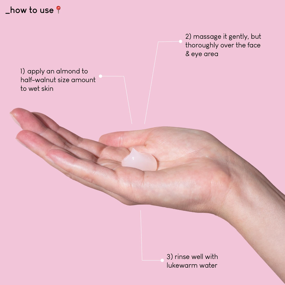 Geek & Gorgeous Jelly Joker makeup-removal in action demonstrates gentle cleansing without irritation.