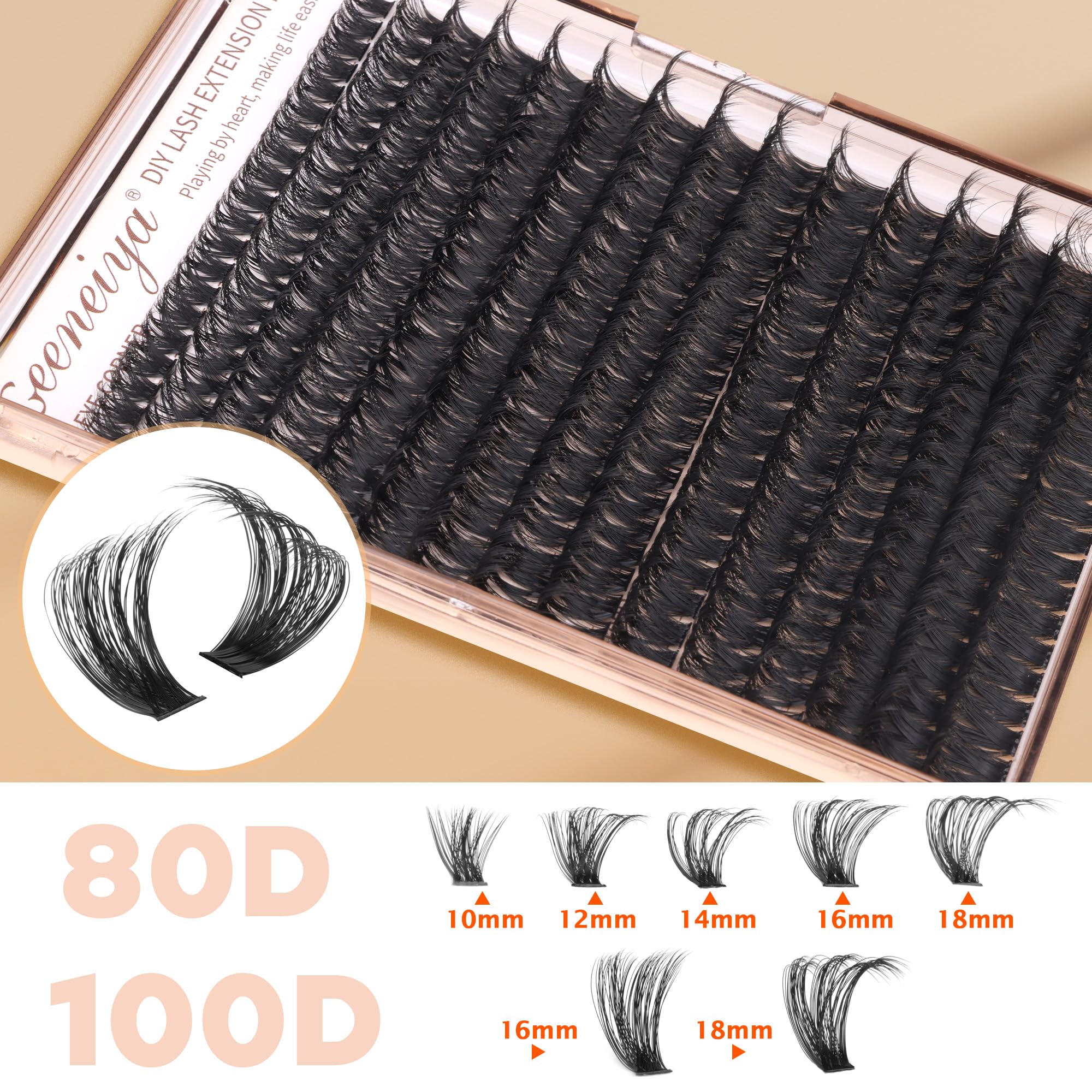 Geeneiya 10-14mm eye corner lashes for subtle inner-corner enhancement.