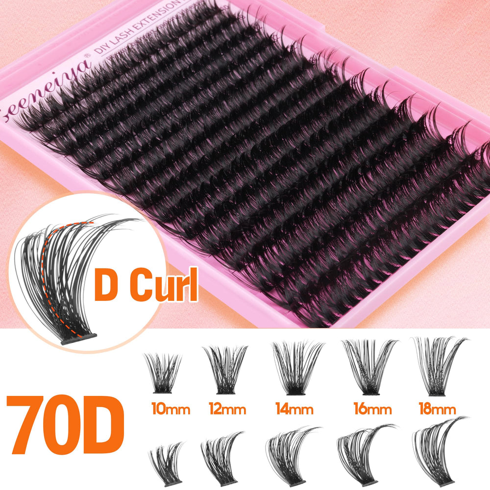 Geeneiya 70D volume clusters deliver dense, fluffy lashes