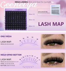 Geeneiya Bottom Lashes clusters for lower lash definition