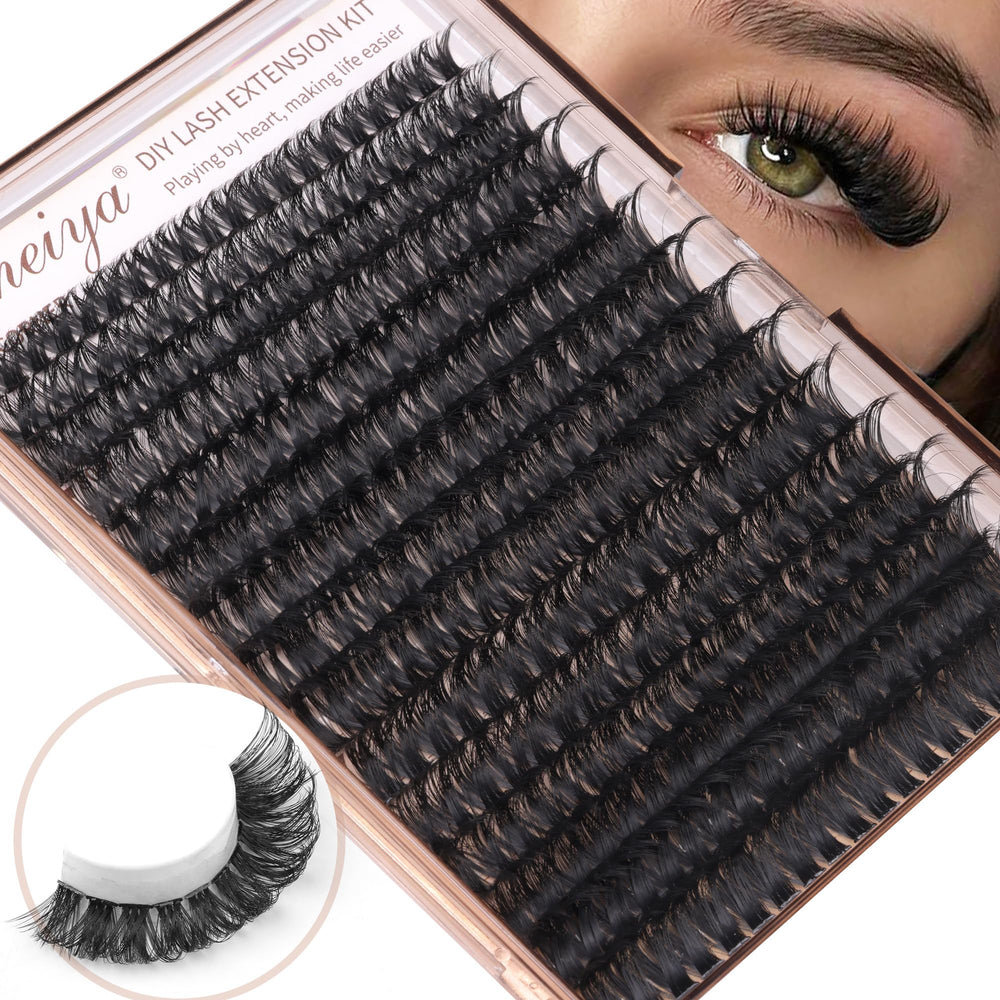 Geeneiya DIY lash-extension packaging highlights organized kit for home use.
