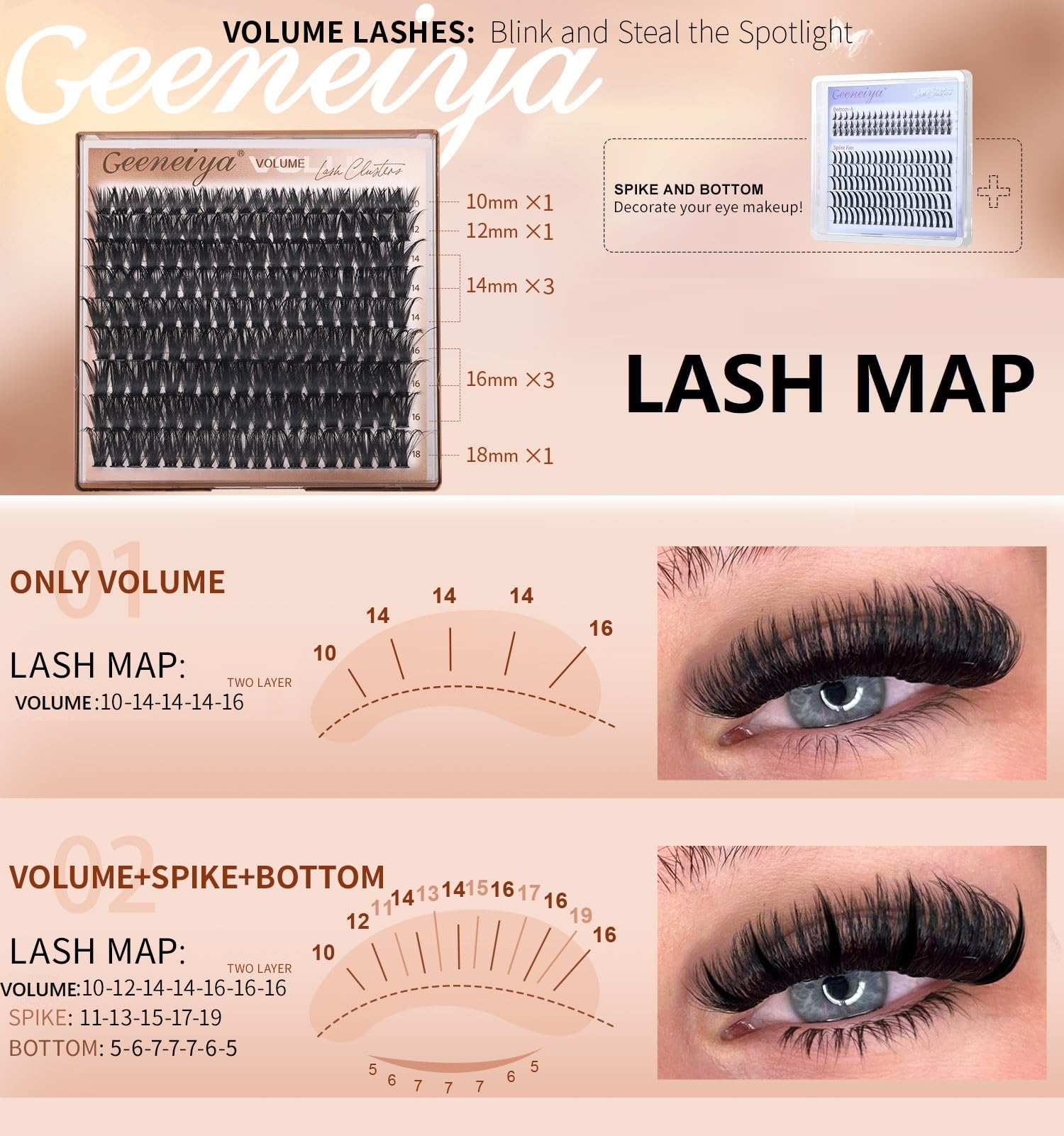 Geeneiya Lash Extension Tools including tweezers and brush