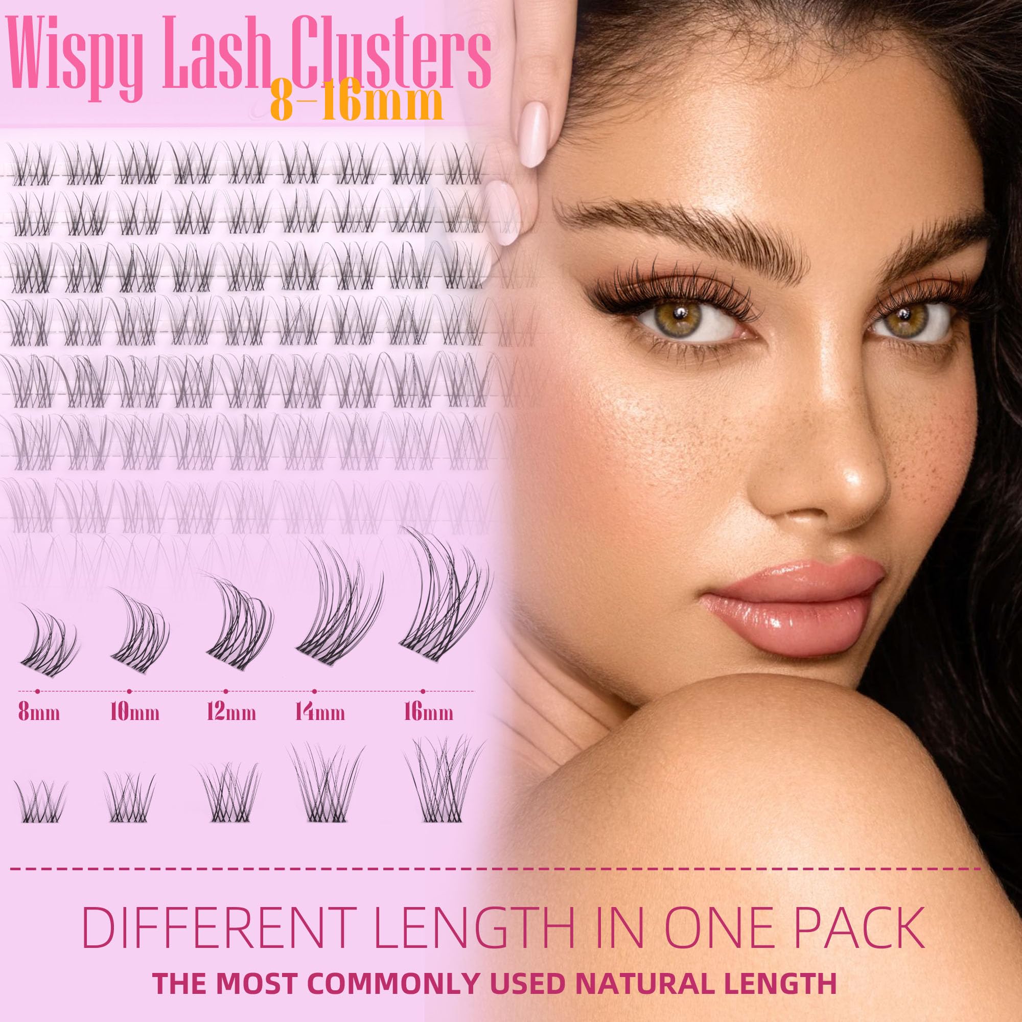 Geeneiya invisible band clusters – soft and natural look with secure adhesion.