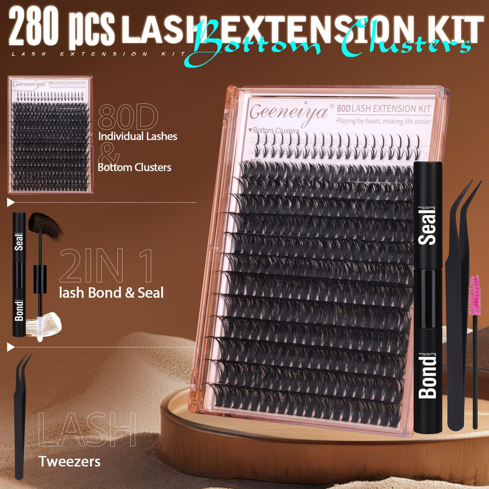 Geeneiya matte black wispy clusters deliver comfortable, natural look.