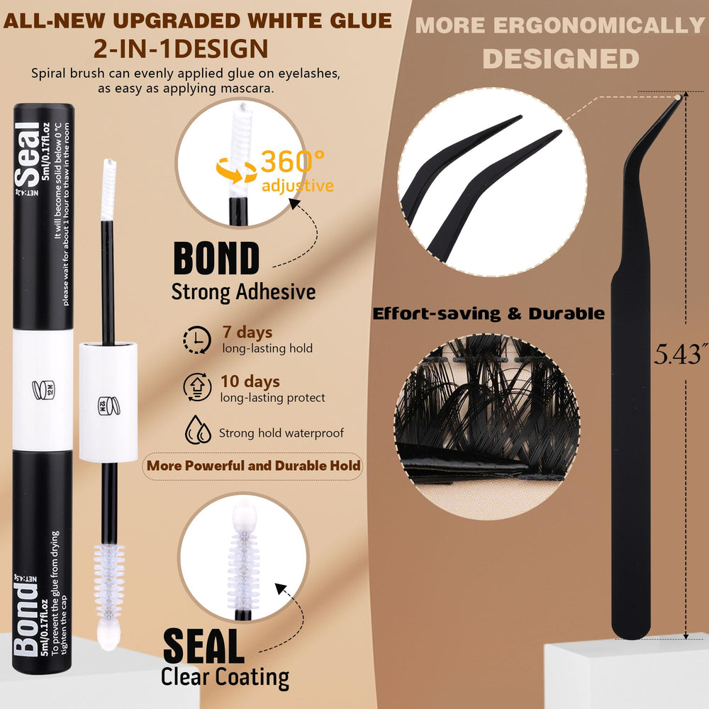 Geeneiya professional lash tweezers ensure precise, easy placement.