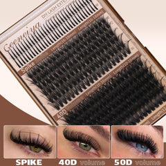 Geeneiya 40D+50D lash clusters closeup showing seamless natural blend for everyday wear.