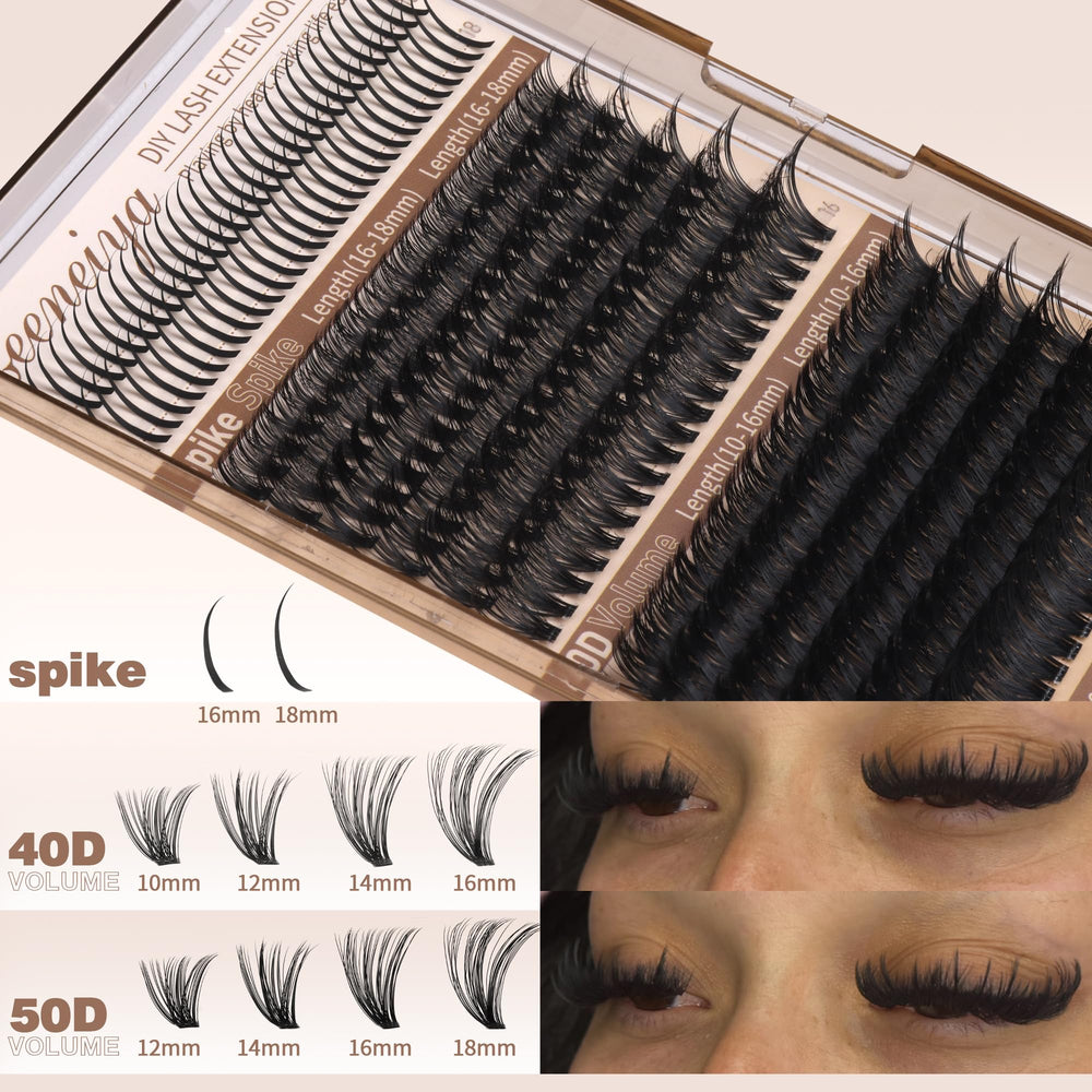 Geeneiya soft matte black lash clusters closeup delivering lightweight comfort.