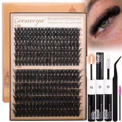 Geeneiya volume lash clusters kit unboxing, perfect for at-home DIY lash creations.
