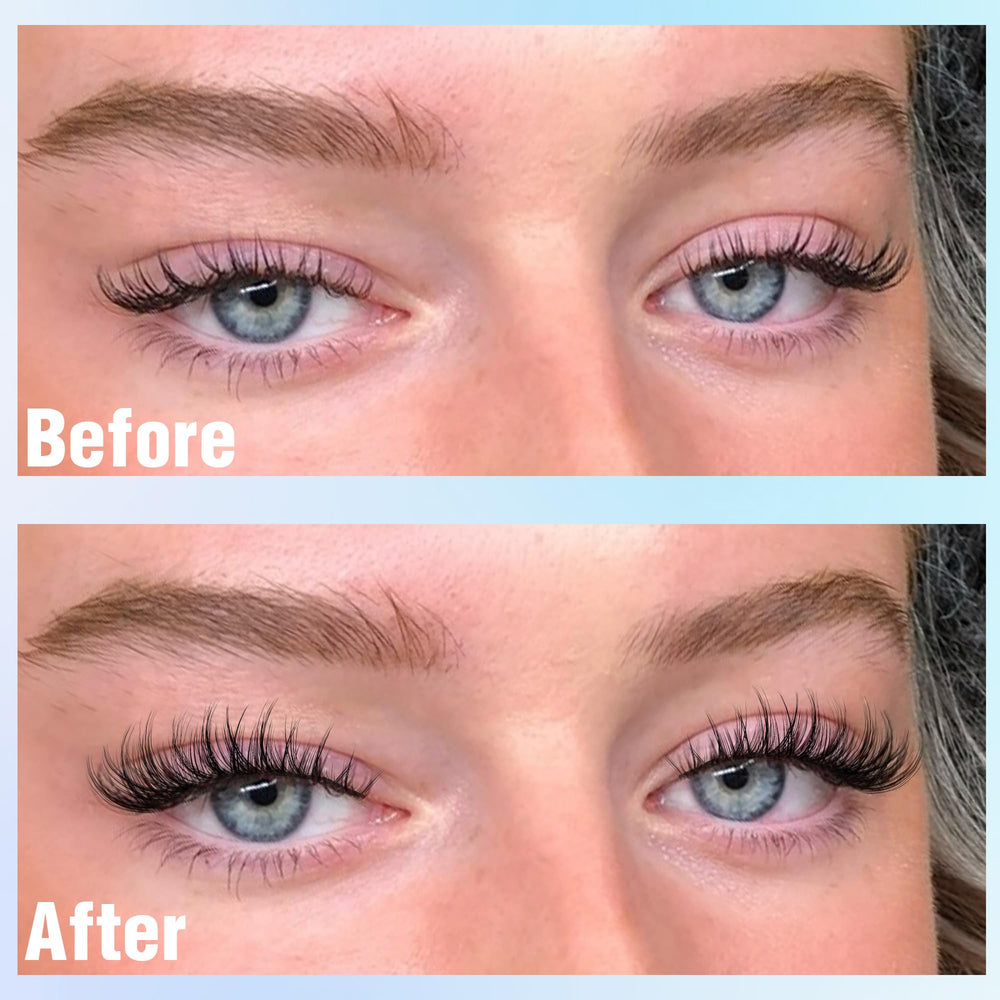 Geeneiya wispy clusters kit length options — 10mm and 12mm for customizable looks
