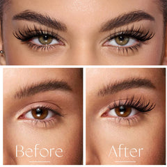Geeneiya wispy C curl lash clusters offer natural finish.