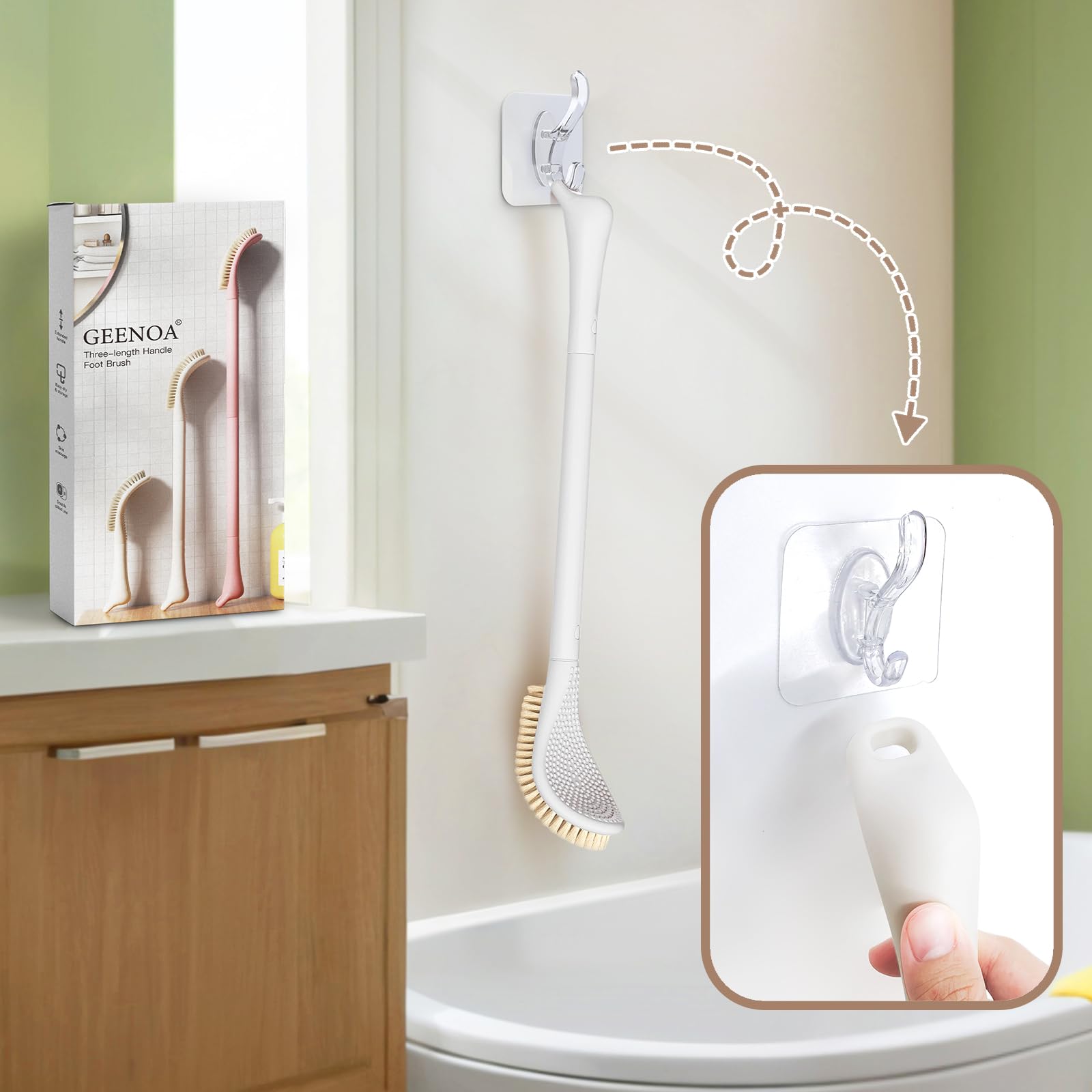 GEENOA ABS handle provides sturdy grip and easy maintenance after use.