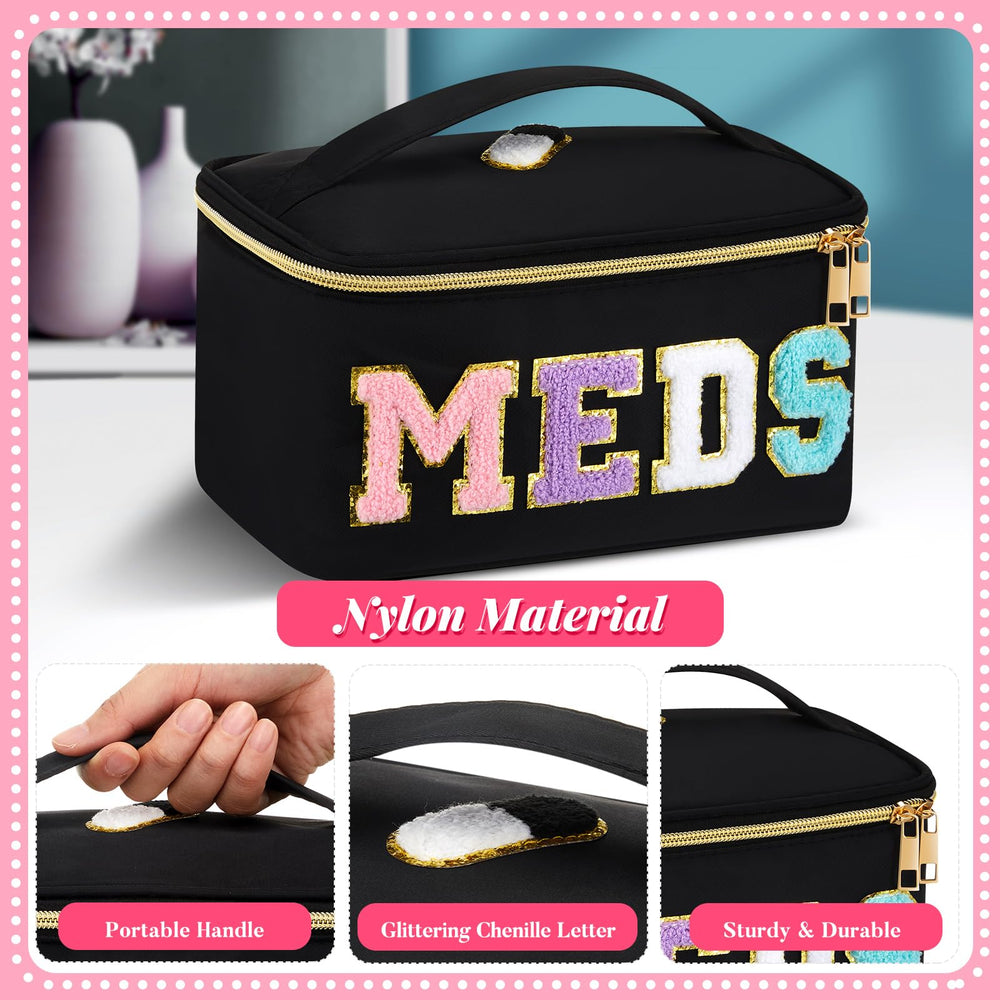 Geetery Meds Bag nylon material offers soft, durable protection during travel.