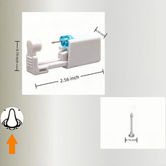 Geettcaifu disposable nose piercing gun ensures hygienic single-use convenience.