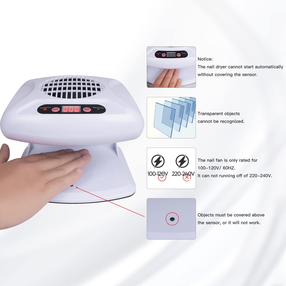 Gegong Air Nail Dryer warm and cool modes enable year-round nail care comfort