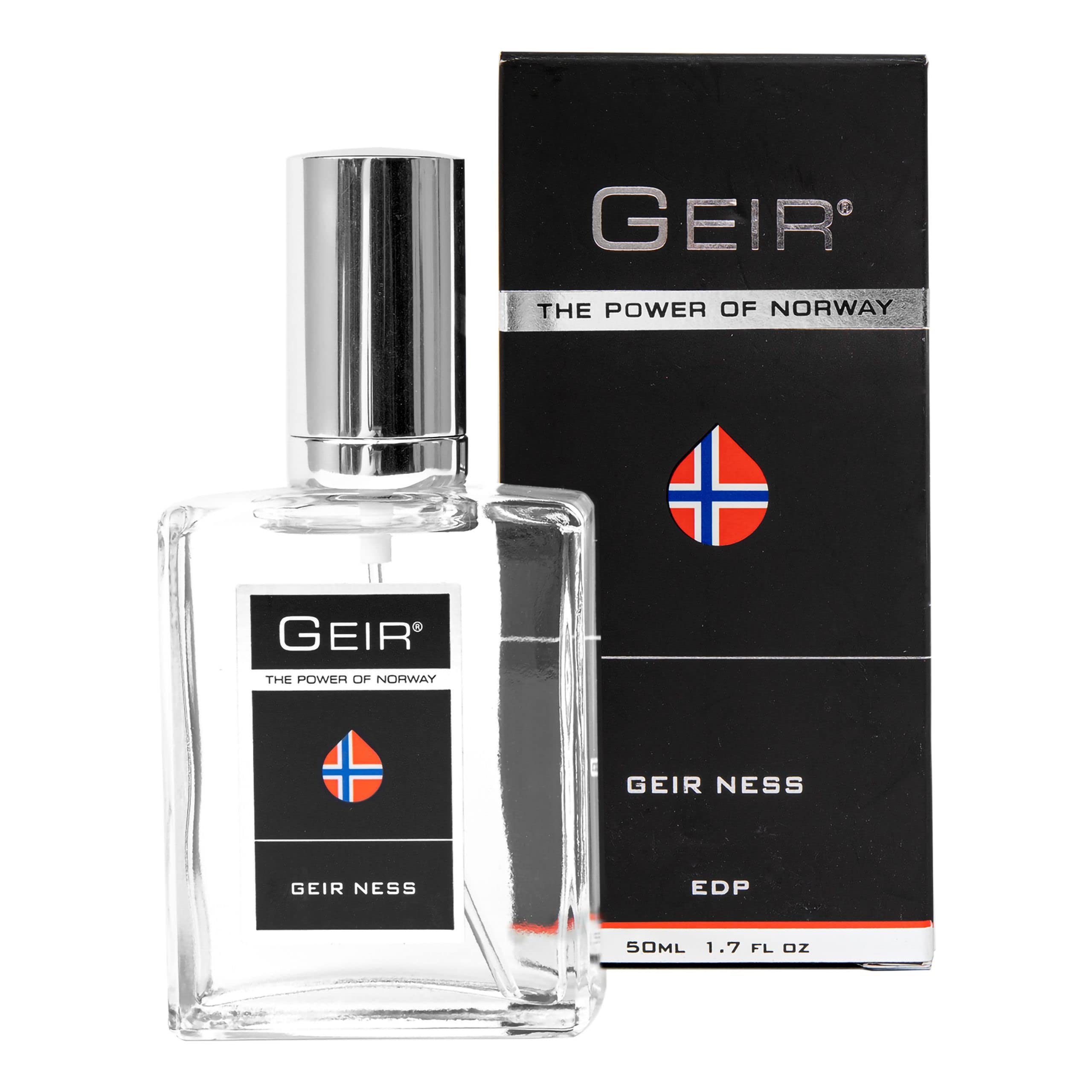 Geir Ness Eau de Parfum bottle front delivers a fresh, long-lasting scent for daily confidence.